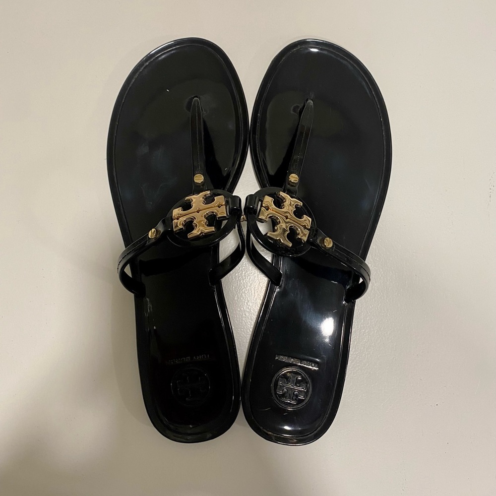 Tory Burch Mini Miller Jelly Sandals - Black